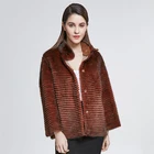 Loose Coats Loose Coat Fashion-Conscious Outdoor Loose Casual Noble Spring Woman Real Mink Fur Coats