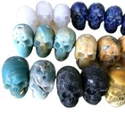 Decorative Mini Crystal Skull Head Rock Small Skulls Healing Carved Crystal Skull Head