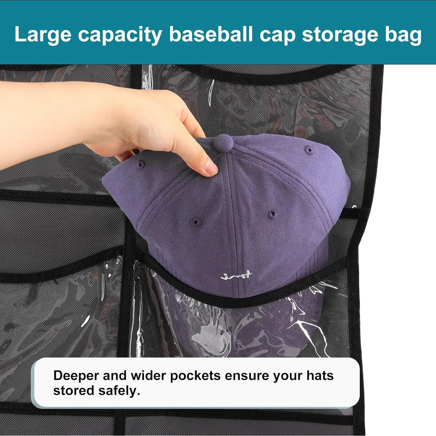 Cheap Factory Price Home Use Behind Door Hanging Storage Bags Hat Hanging Organize Stackable Storage Bags