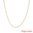 Gold Wholesale Real Gold Women Jewelry 14Kt Solid Gold Rope Chain