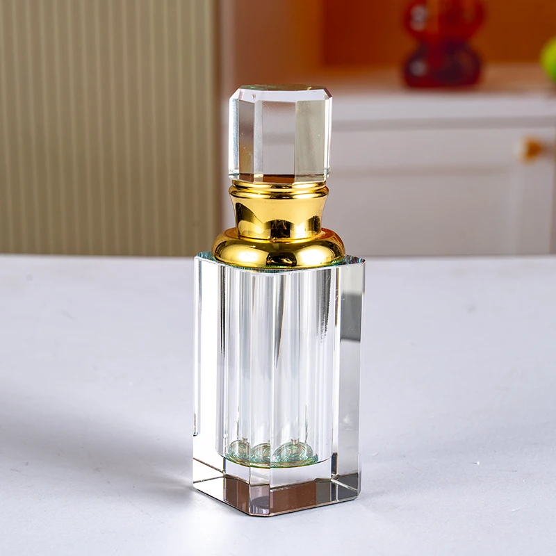 product small bridge new products wholesale square pillar small glass empty bottle 3ml 12ml elegant customizable crystal perfume bottle-6