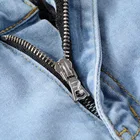 Jeans Latest Style Men Light Blue Slim Fit Patchwork Embroidery Stretch Skinny Jeans
