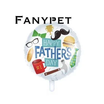 New design 18 inches round happy father's day foil balloon English happy father's day foil balloon for gift party decoration