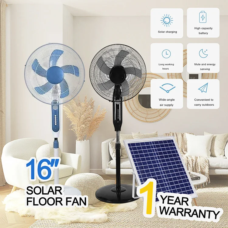 Pedestal Standing Stand Fan, Solar, 12v - detail 12