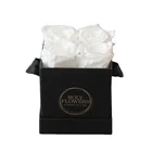 Wedding Hot White Pink Black Square Rose Flower Boxes With Handling For Meeting Concert Wedding