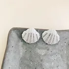 Shell Earrings Vershal New Arrival Silver 925 Needle Shell Style Diamond Pearl Stud Earrings For Women