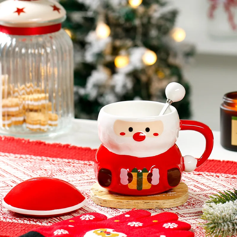 420ml wholesale high quality christmas ceramic mugs gift boxed ceramic coffee mug with handle
