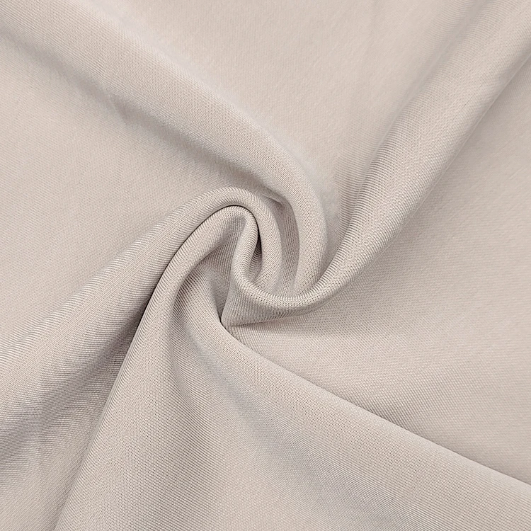 China Supplier Solid Cupro Knitted Fabric Poly Modal Spandex Material Copper Scuba Fabric for Textile Dress factory