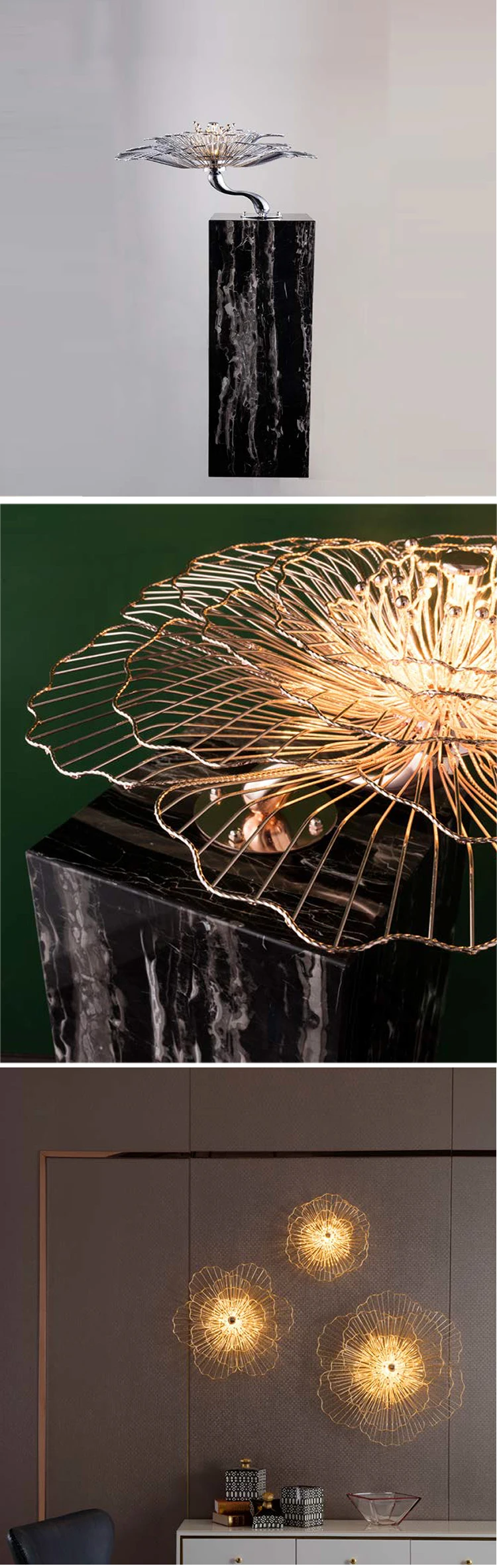 CPL-35 Professional Indoor Showroom Hall Hotel Decoration Custom LED Chandelier Light wall lamp manufacture