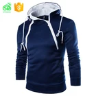Plain Hoodie 2 Zipper Design Plain Hoodies For Printing Custom Made Hoodies
