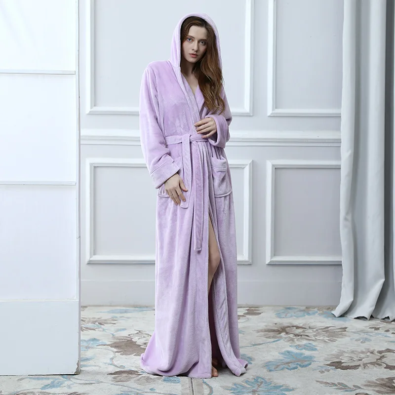Factory wholesale maxi robe luxury robe custom men hooded robe