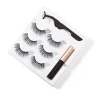 False Eyelashes Mink Eyelashes Supplier 2021 NewBatch 3D Faux Mink False Magnet Eye Lashes Magnetic Eyelashes