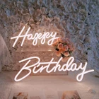 Drop Shipping Acrylic Light Letters Sign Led Custom Flexible Small Personalized Happy Birthday Rgb Neon