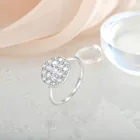 Ring Diamond Rings Fashion Jewelry 18K Gold Plated CZ Round Stone Full Ring Big Diamond Rings Wedding Rings