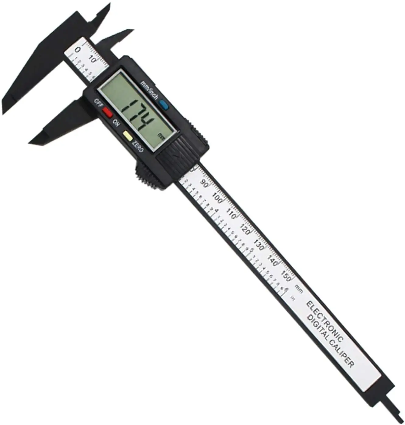 Digital Calipers Plastic With Large LCD Screen 6 Inch Millimeter Conversion 