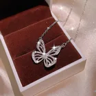Earrings Piece Butterfly Earrings Female Ring Collarbone Chain Short Necklace Tide Butterfly 3 Piece Set