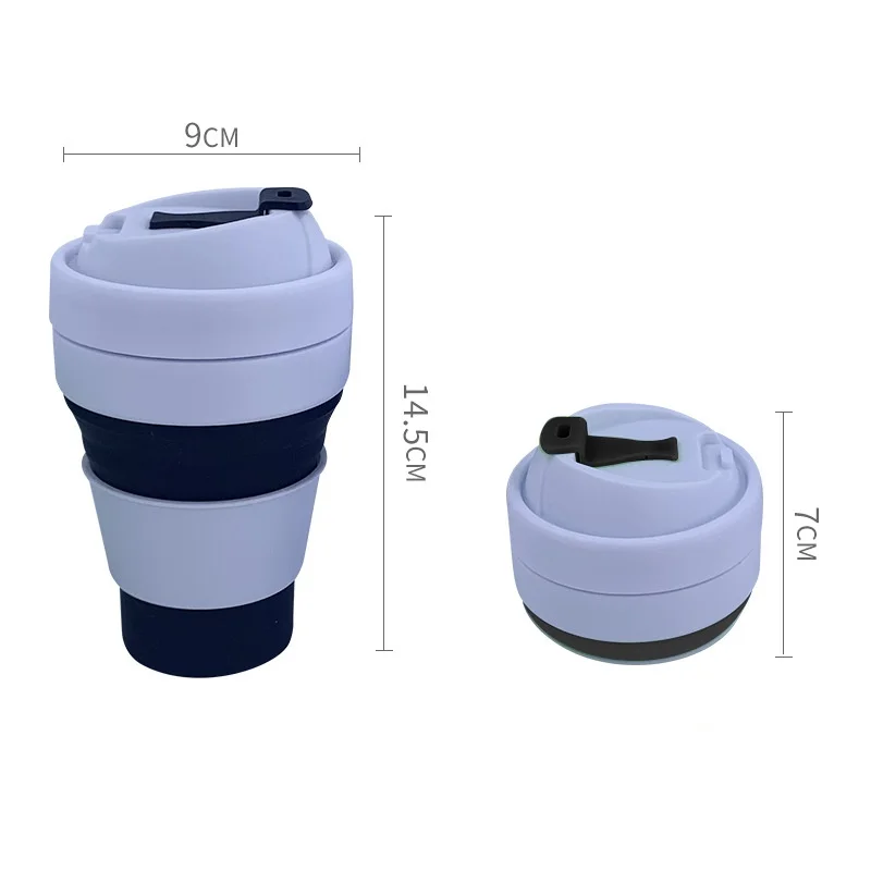 Folding Silicone Cup Custom Logo Outdoor Sports Retractable Travel Kettle for Bicycle Water Bottles