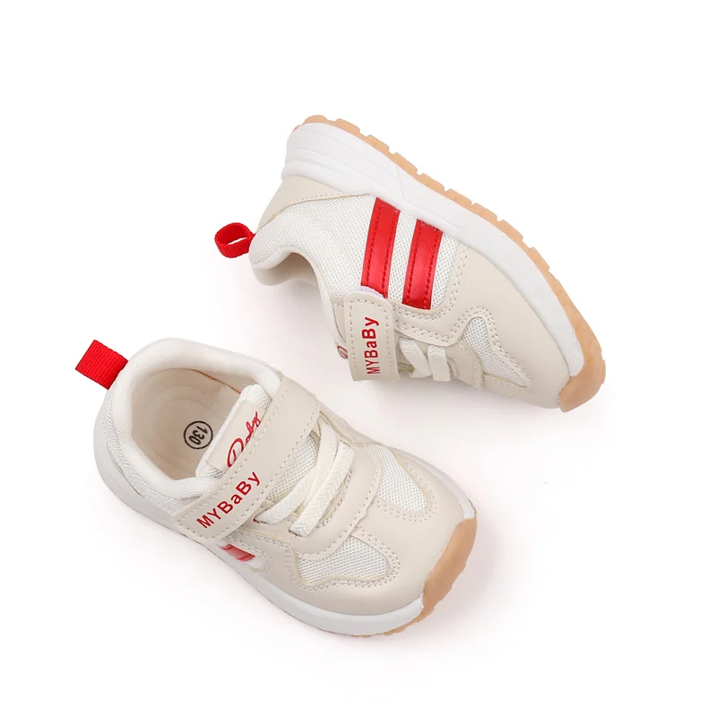 2025 New Arrival Breathable PU Mesh Casual Walking Shoes for Boys and Girls Spring and Autumn Fashionable Kids Court Sneakers manufacture