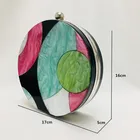 Clutch Bags Circular Marble Acrylic Wedding Handbag Evening Party Purse Geometric Clutch Bags