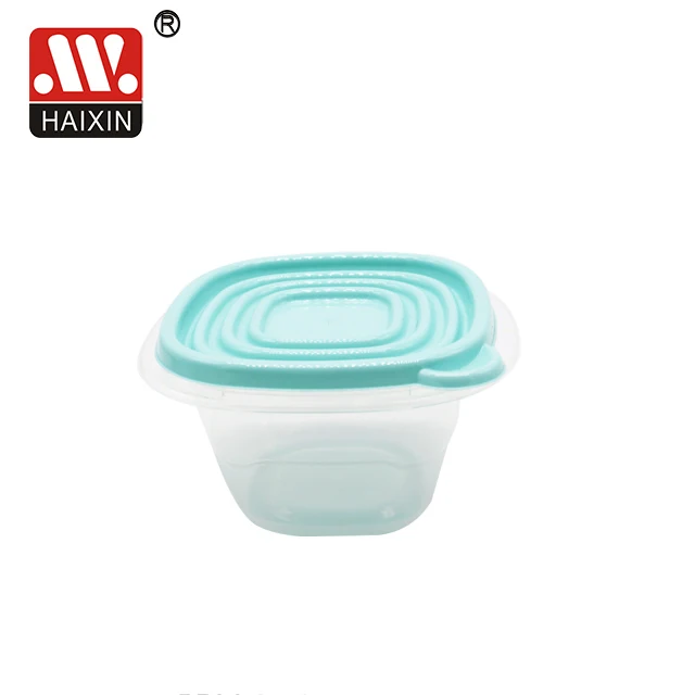 Plastic set of 4 food storage container meal prep microwave safe food containers with lids