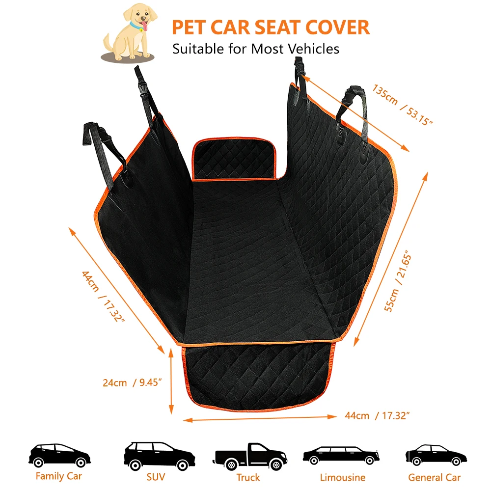 produto Funda de asento de coche para cans 4 en 1 Funda impermeable para asento de coche para mascotas-46