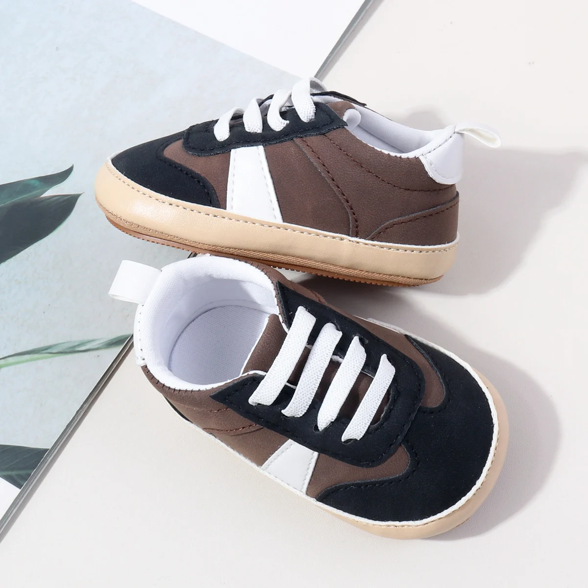 2025 New Designs Lace-up Design Anti-slip Soft Tpr Outsole Baby Boys Shoes Casual Sport Toddler Shoes manufacture
