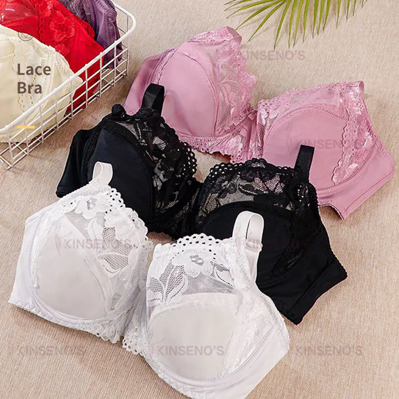 plus size thin cup lace bra