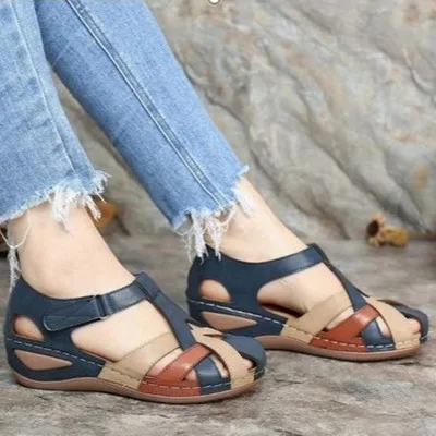 Summer Comfortable Women Sandals Waterproof Slip On Round Female Slippers Casual Outdoor Fashion Plus Size Shoes For Women