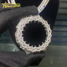 2 Tone Hot Sale Fine Iced Out Custom Jewelry Hip Hop Moissanite Diamond DW6900 GA2100 Watch Accessory 925 Silver Thorn Bezel