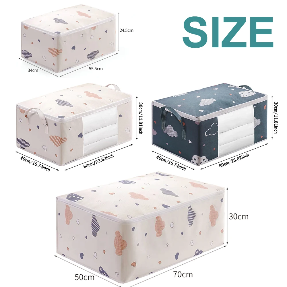 Quilt Storage Bag Quilt Storage Foldable -deformed Non Woven Fabric Tear Resistant Blanket Storage