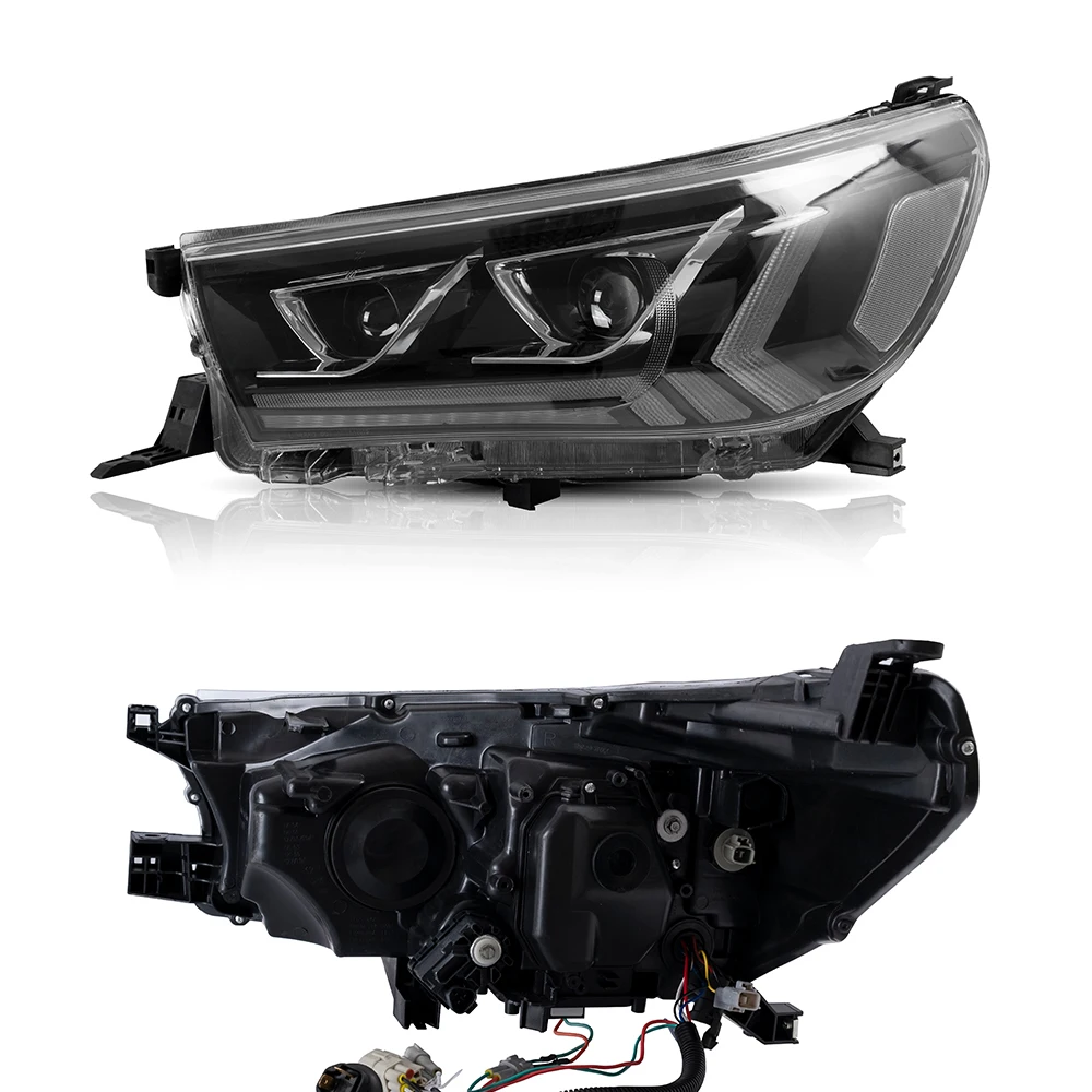 product headlight head light led headlights head lamp for toyota hilux vigo headlamp 2016 2019 pick up head lights plug and play-7
