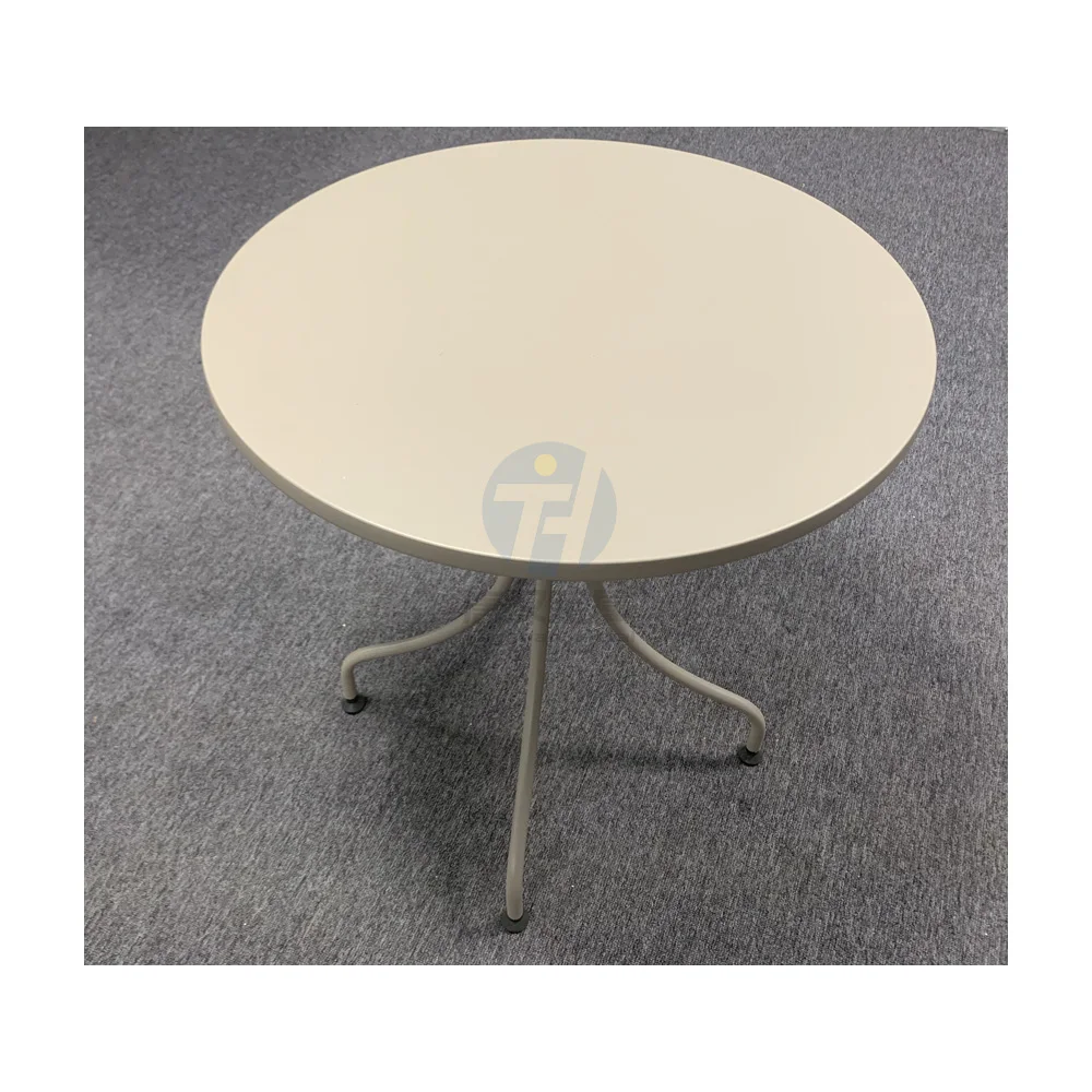 Metal Steel Home Round Outdoor Cafe Terrace Folding Bistro Terrace Garden Dining Table