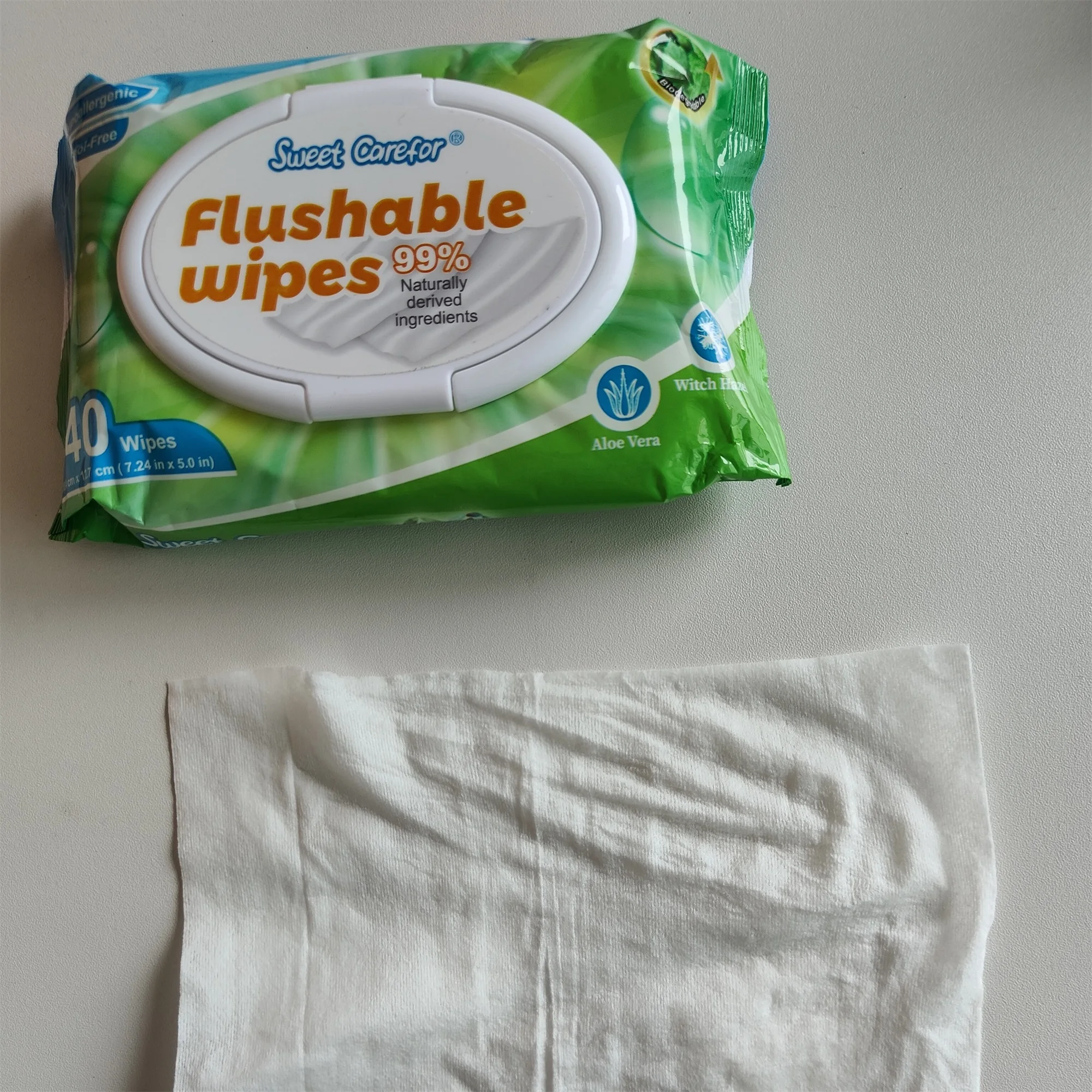 Flushable Adult Toilet Moist Wet Wipes For Cleaning Oem Biodegradable