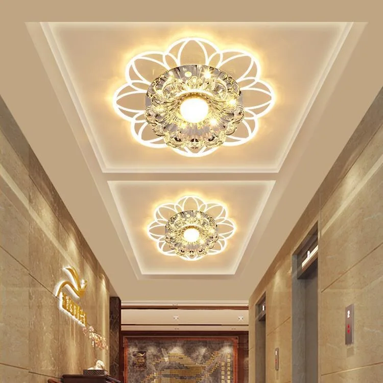 Crystal aisle light round living room led porch corridor balcony light acrylic ceiling light