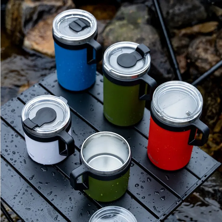 2023 new design BPA free portable heating mug cup luxury coffee mug cup for camping