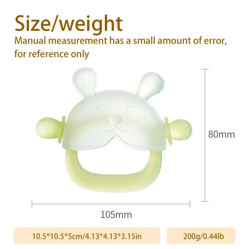 Custom Logo Food Grade Rabbit Silicone Accepted Anti-sucking Teething Device Easy Grip Bpa FreeBaby Teether factory