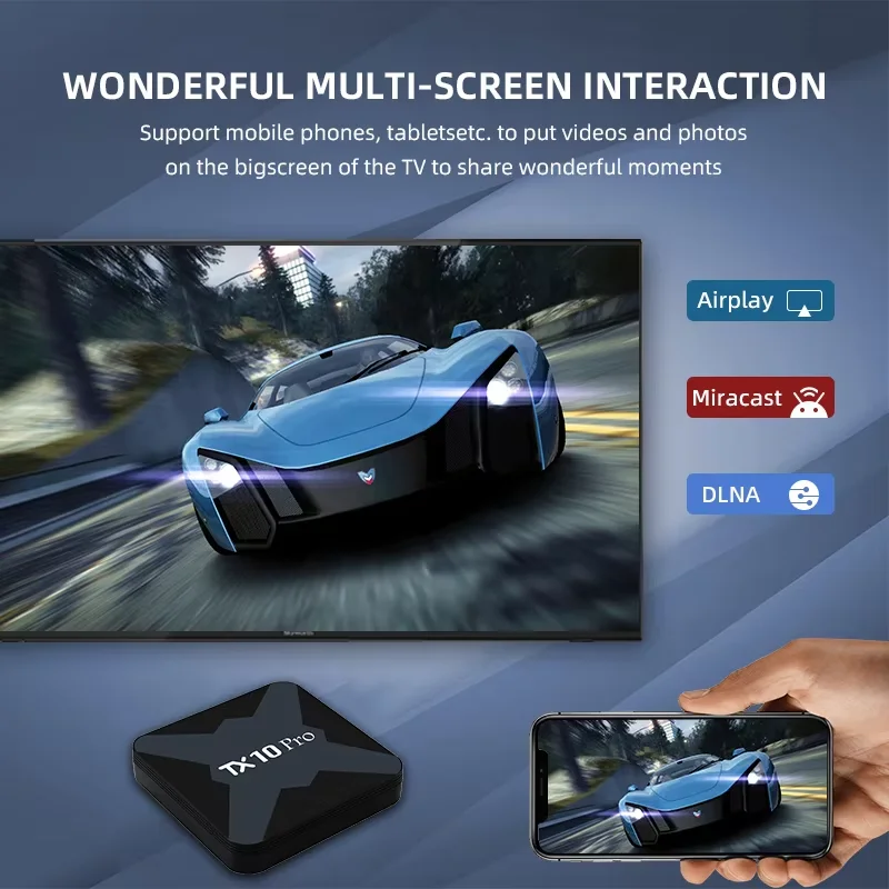 2024新品出厂价格TX10 pro H616双wifi 6k智能电视盒8gb 128GB安卓13.0声控遥控机顶盒