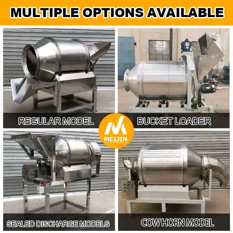 Automatic food grade seasoning drum mixing powder mixer manufacture