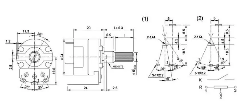 Speed Control Switch Fan, 24mm, WH138 - detail 12