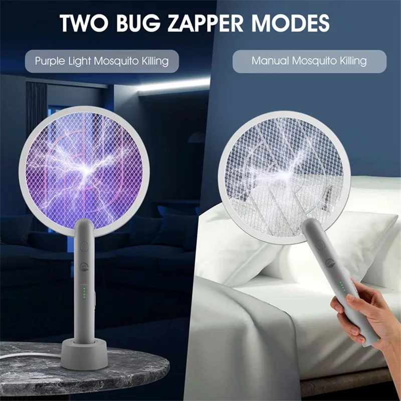 Indoor And Outdoor Portable UV Led Bug Zapper 2 in 1 USB Rechargeable Electric Mosquito Zapper