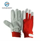 Leather Glove Drive Glove White Grain Pig Leather Full Palm Simple Workwear Winter Warm Leather Drive Glove For Man