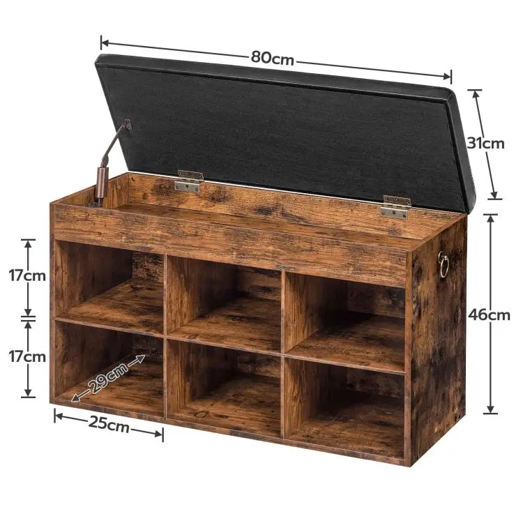 Wholesale Entryway Shoe Cubby Storage Bench Cabinet Chest Wooden Shoe Cupboard Cabinet with Seat Soft Padded Cushion for Shoes