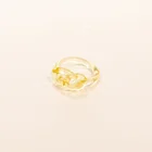 Ring Yellow Color Resin Ring Twisted Shape Ring 3mm Wide Transparent Yellow Ring Jewelry For Women Gift 2021