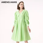 Dress Dresses Midi Dress Casual Womens Long Dresses Ruffles Puff Sleeve Dresses Women Summer