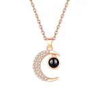 Star Good Price Wrapped Moon Necklace Star Rose Gold Necklace North Star Pendant Necklace