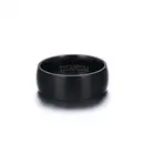 Blank Ring Poya Custom Waterproof Plain Blank Style 8Mm Brushed Black Titanium Men Ring