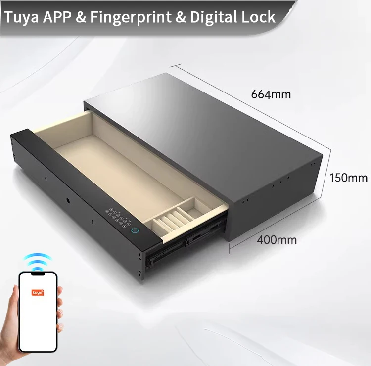 product ceqsafe smart premium strong watch winder jewelry box with fingerprint drawer electronic digital lock bedroom wardrobe safe-7