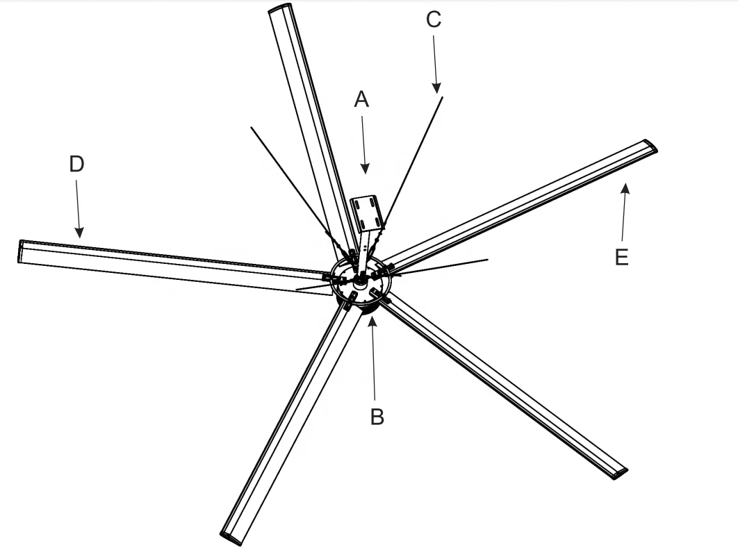 Ceiling Fan, 11.5ft, 220 V - detail 30