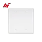 Wall Switch Switch American Blank Wall Plate 1-Gang No Device Blank Wallplate Standard Size Box Mount White