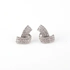 Stud Earrings Earrings Fashionable Jewerly Wholesale For Women Ribbon Shape Rhinesone Lovely Holiday Party Stud Earrings